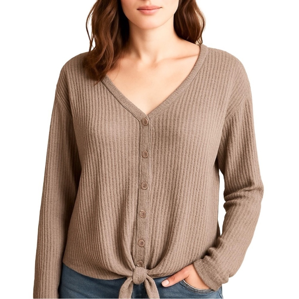 ANTHROPOLOGIE If You Be My Star, I’ll Be Your Sky Oversized Thermal Top